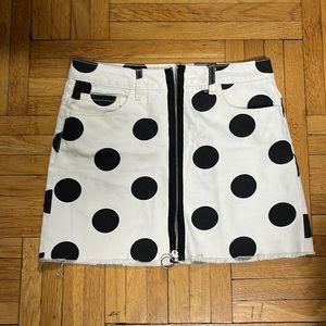 POLKA DOT denim mini
